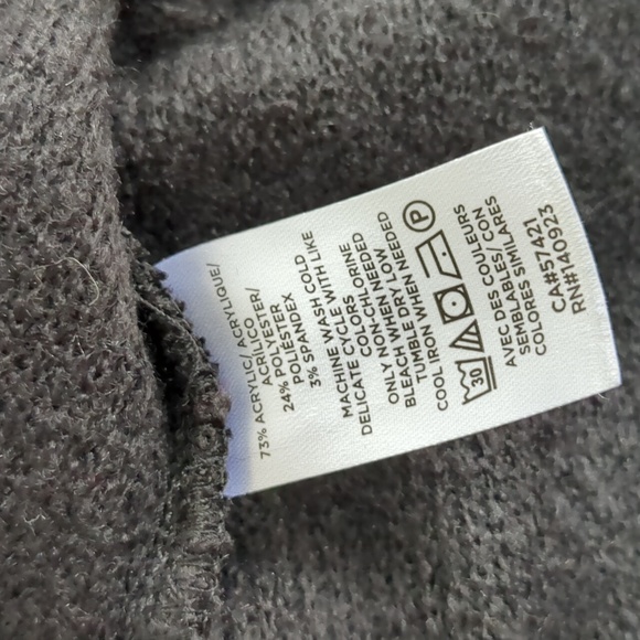 Loft Button Shoulder Tunic Length Vented Hem Sweater Black SP - Picture 6 of 11